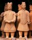 China: Souvenir terracotta soldiers for sale at the site of the real Terracotta Army, Xi'an, Shaanxi Province